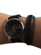 Petra's Sieradenwereld - Horloge met leren armband grijs (19)