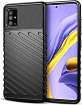 Samsung Galaxy A51 Hoesje TPU Thunder Design Zwart