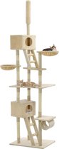 Kattenkrabpaal met sisal krabpalen 230-260 cm beige