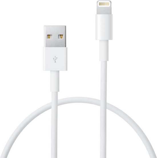 Iphone lader Lightning Iphone kabel naar USB voor Oplader - 1 Meter  Lightning cable -... | bol.com