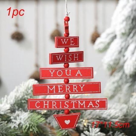 Houten Kerst Hanger Wish