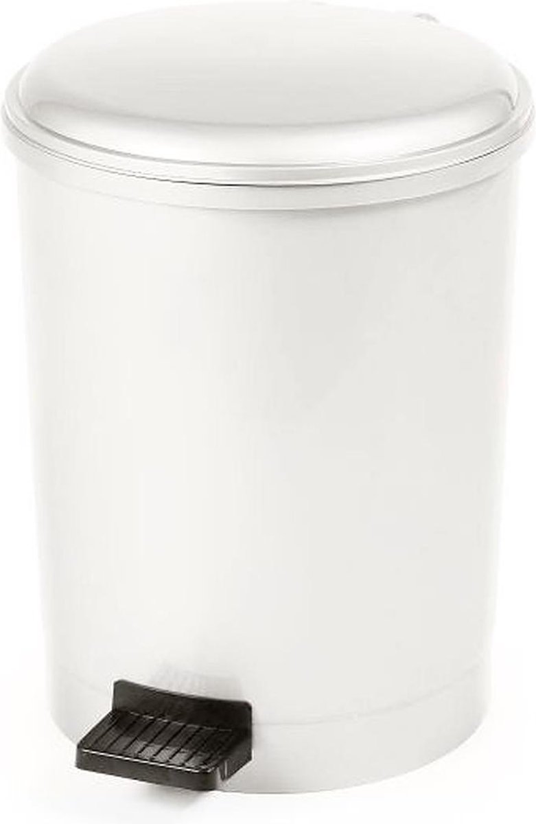 Pedaalemmer - prullenbak - vuilbak - afvalbak - Wit 20 Liter