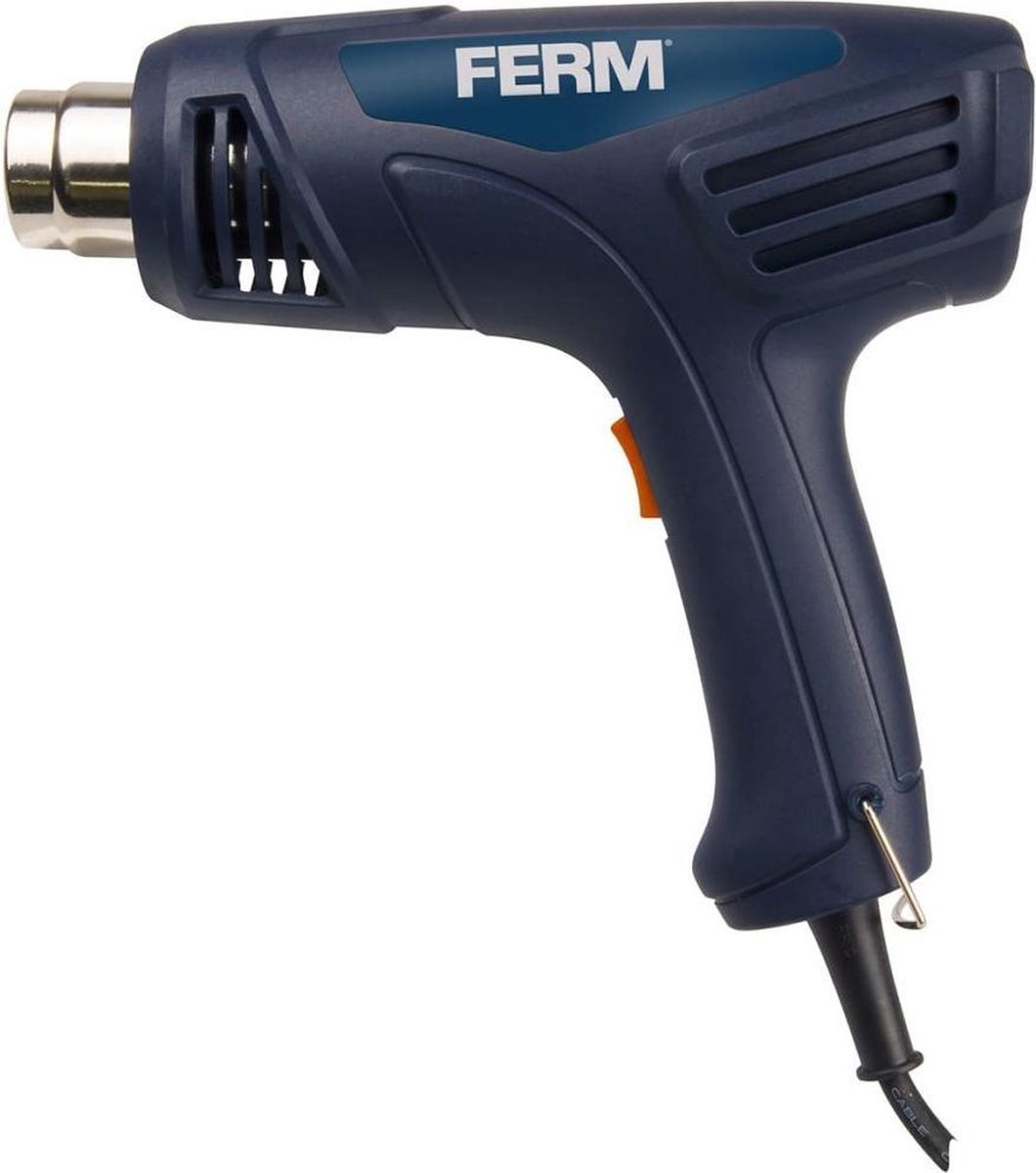 FERM - HAM1015 - Heteluchtpistool - Verfbrander 2000W - 2 temperatuurstanden – Inclusief - 2 opzetstukken - Koffer - 3 meter kabel - FERM