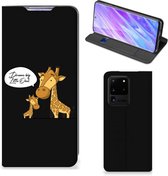 Geschikt voor Samsung Galaxy S20 Ultra Magnet Case Giraffe