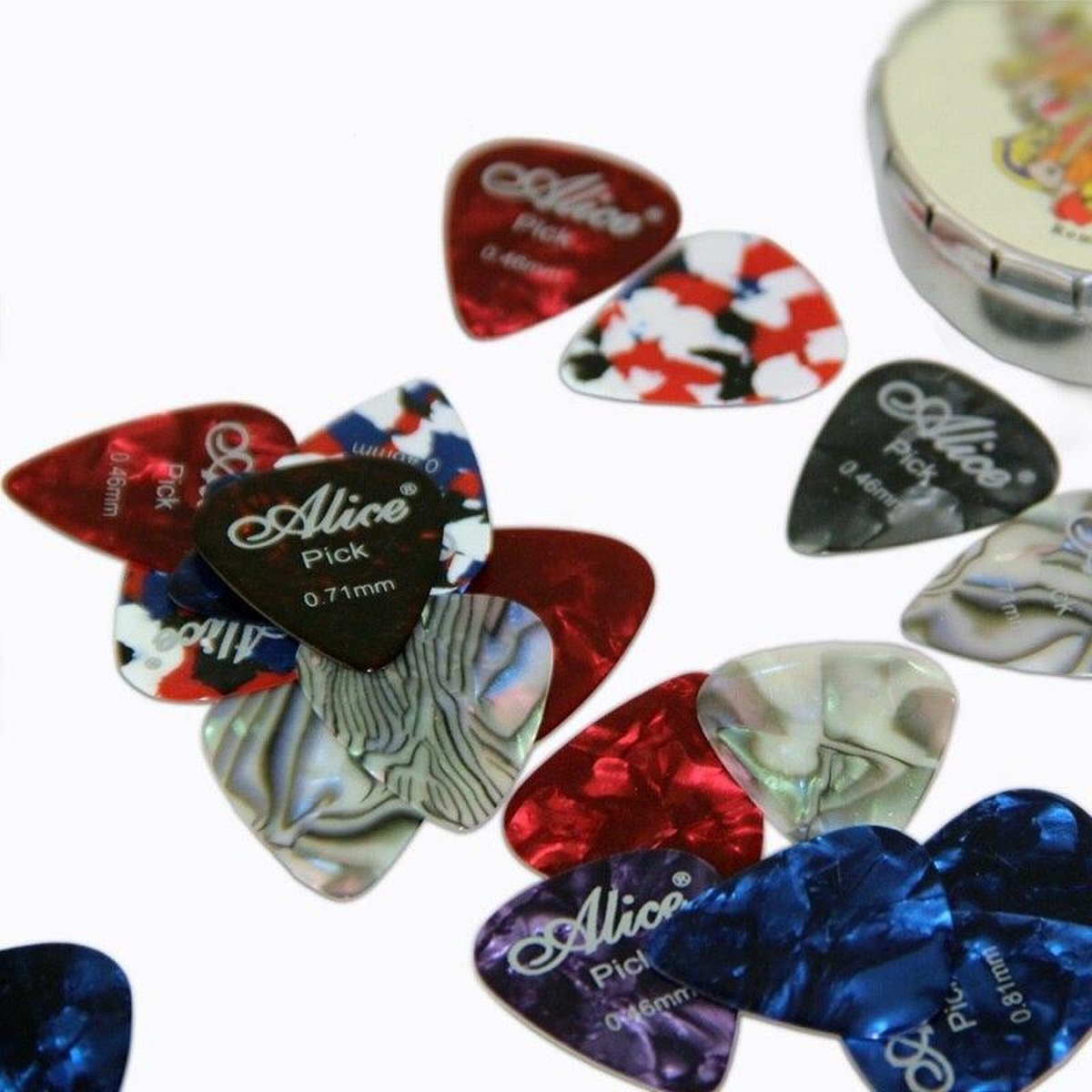 Plectrum Set - Akoestische Gitaar - Plectrums - 12 Stuks - Metalen Picks - Inclusief Box