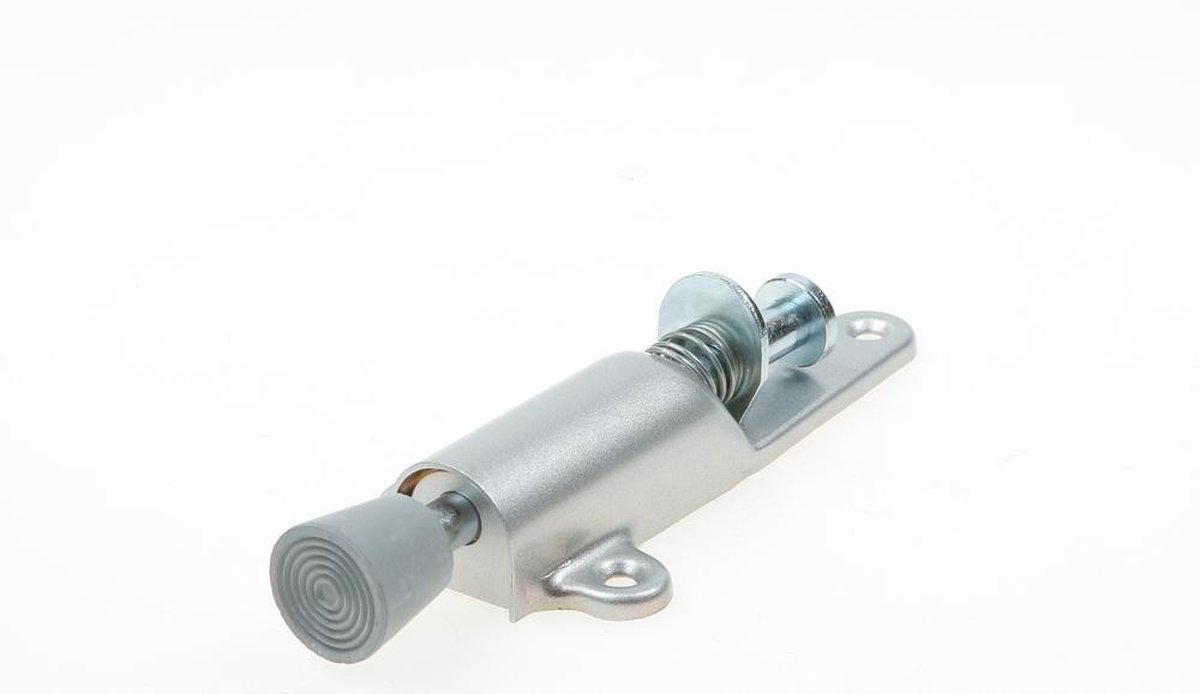 Kws deurvastzetter 1024 staal zilver gelakt 129mm slag 25mm ( a 1 st )