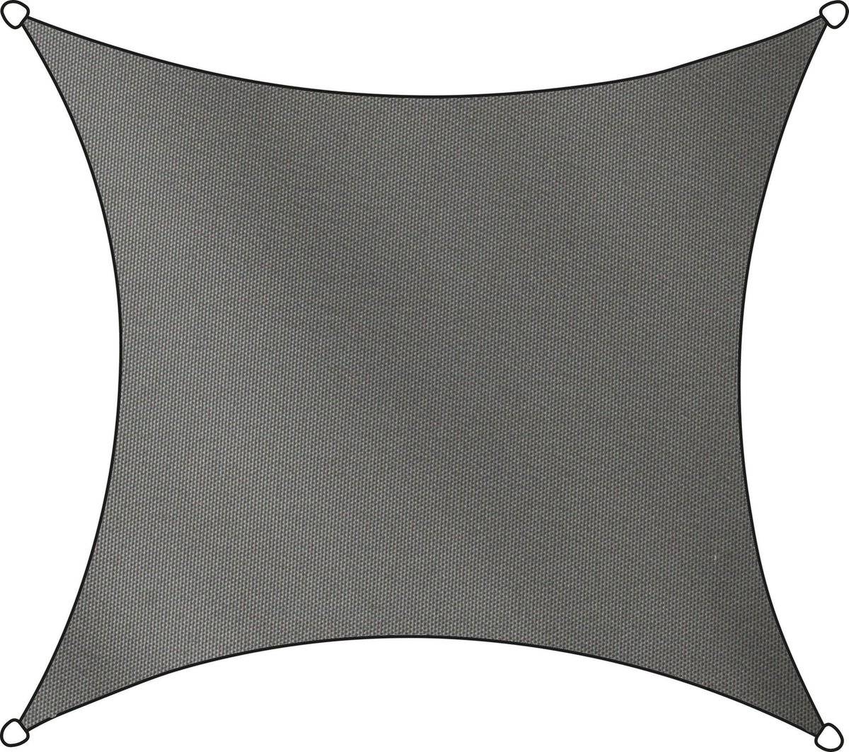 Livin' Outdoor Schaduwdoek Vierkant Poly Antraciet 500x500 cm