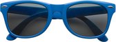 Blauwe Zonnebril, met zwart hoesje en Oranje brillendoekje UV400