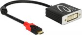 Premium USB-C naar DVI adapter met DP Alt Mode (1920 x 1200) / zwart - 0,20 meter