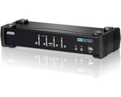 Aten CS1764A DVI Single Link + USB + Audio KVM Switch 4 naar 1