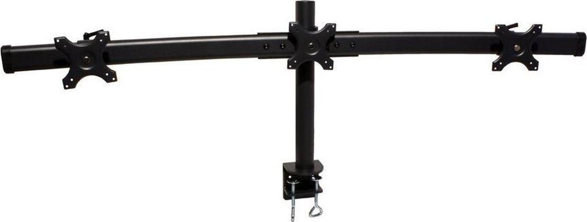 Value premium bureaubeugel voor 3 monitoren tot 27 inch / draaibaar / zwart