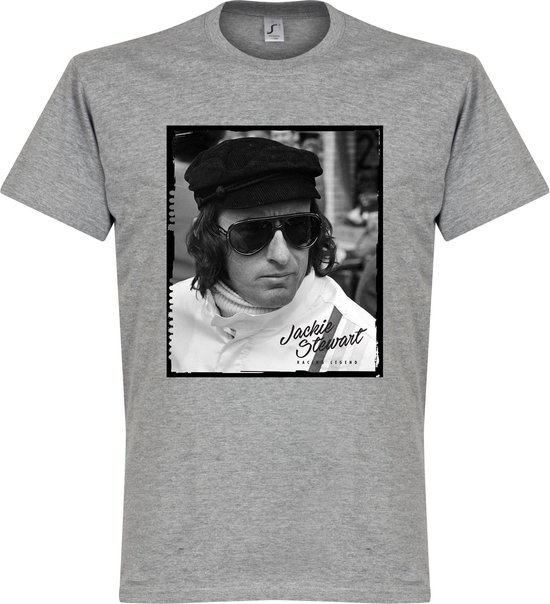 Jackie Stewart Portrait T-Shirt - Grijs - XL