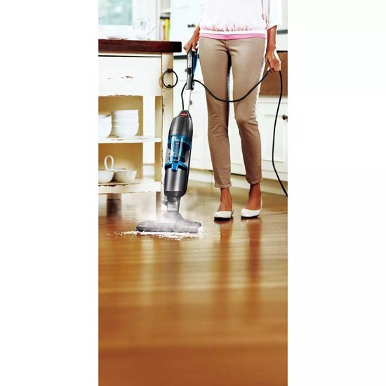 BISSELL Vac & Steam Stoomreiniger en Stofzuiger - 2 in 1 Vacuum Cleaner - Stoomklaar in 30 Seconden - Hygiënische Reiniging - Stoom Dweil - Vlekkenreiniger voor Harde Vloeren - 1977N