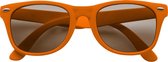 Oranje Zonnebril, met zwart hoesje en Oranje brillendoekje UV400