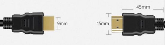 HDMI 1.4 Kabel -  High Speed Ultra HDTV - 4K - 3D - Verchoomd Goud - Zwart - 5 meter