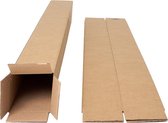 Vierkante verzendkoker 120 x 120 x 610mm bruin - per pak á 20 stuks