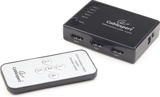 CablExpert DSW-HDMI-53 - 5-poorts HDMI switch + afstandsbediening