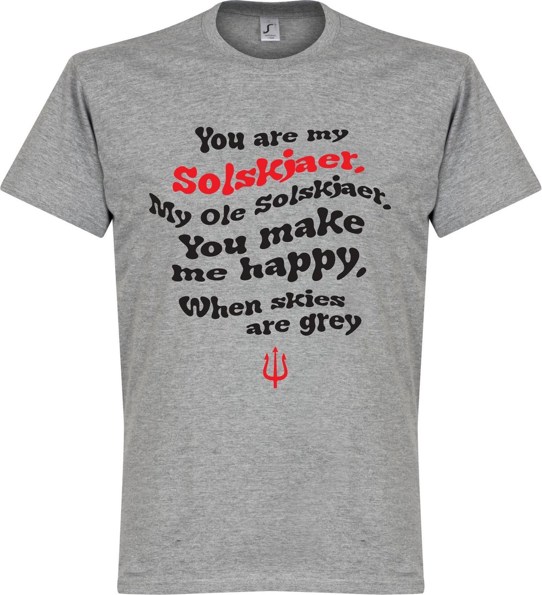 Ole Solskjaer Song T-Shirt - Grijs - XXL