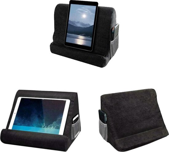 WiseGoods - Premium Tablet Kussen - Tablet Houder - Lapdesk - Bookseat - Pillow - iPad Kussen - Pad - Schootkussen - Zwart - WiseGoods