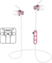 Bluetooth in-ear draadloze oordopjes - bluetooth oortjes - MS-T4 roze