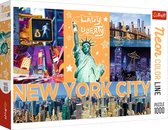 Puzzel - Puzzel 1000 stukjes - Legpuzzel voor Volwassenen - New York - Neon Editie