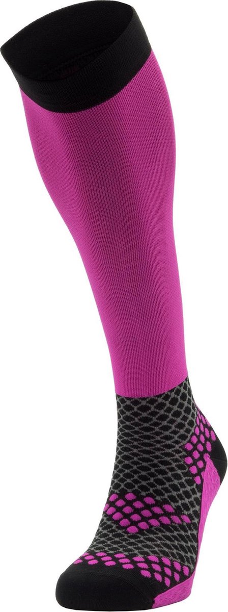 Enforma hardloopsokken Pro Active - Compressiekousen - Roze / Zwart - XL (45-47)