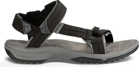 Teva Terra Fi Lite Leather Dames Sandalen - zwart / grijs - Maat 37