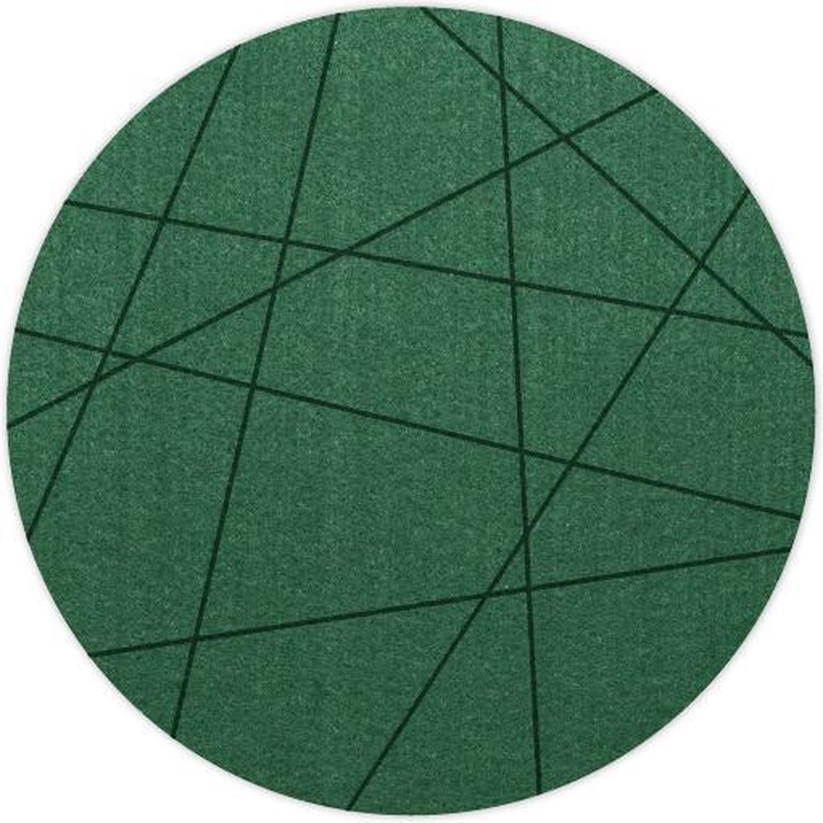 Lijnen vilt onderzetter Rond - Donkergroen - 6 stuks - Ø 10cm - Tafeldecoratie - Glas onderzetter - Cadeau - Woondecoratie - Woonkamer - Tafelbescherming - Onderzetters Voor Glazen - Keukenbenodigdheden - Woonaccessoires - Tafelaccessoires