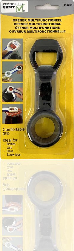 Bewudy 4 stuks plastic flesopener, waterfles flesopener, multifunctionele fles en blikopener, 3-in-1 multifunctionele waterfles opener voor zwakke handen kinderen senioren ouderen artritis