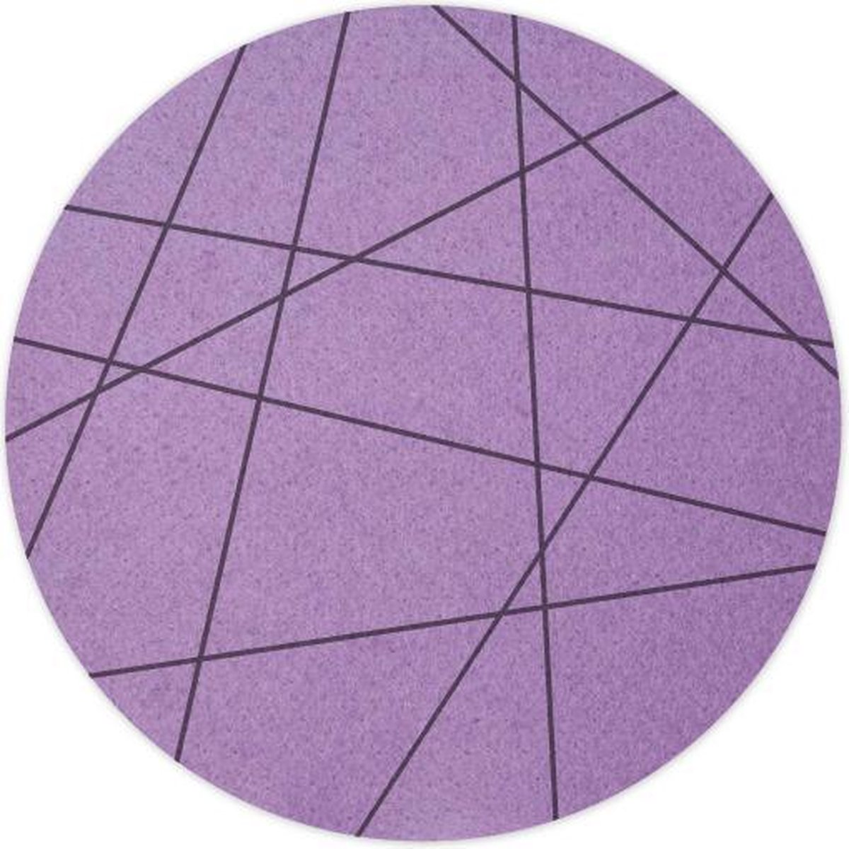 Lijnen vilt onderzetter Rond - Lila - 6 stuks - Ø 10 cm - Tafeldecoratie - Glas onderzetter - Cadeau - Woondecoratie - Woonkamer - Tafelbescherming - Onderzetters Voor Glazen - Keukenbenodigdheden - Woonaccessoires - Tafelaccessoires