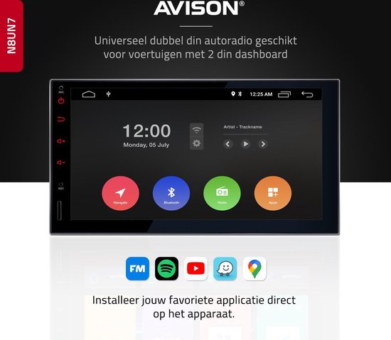 Universeel 2 DIN Autoradio en Navigatiesysteem | Carplay | Android | DAB+ | WIFI | 32GB