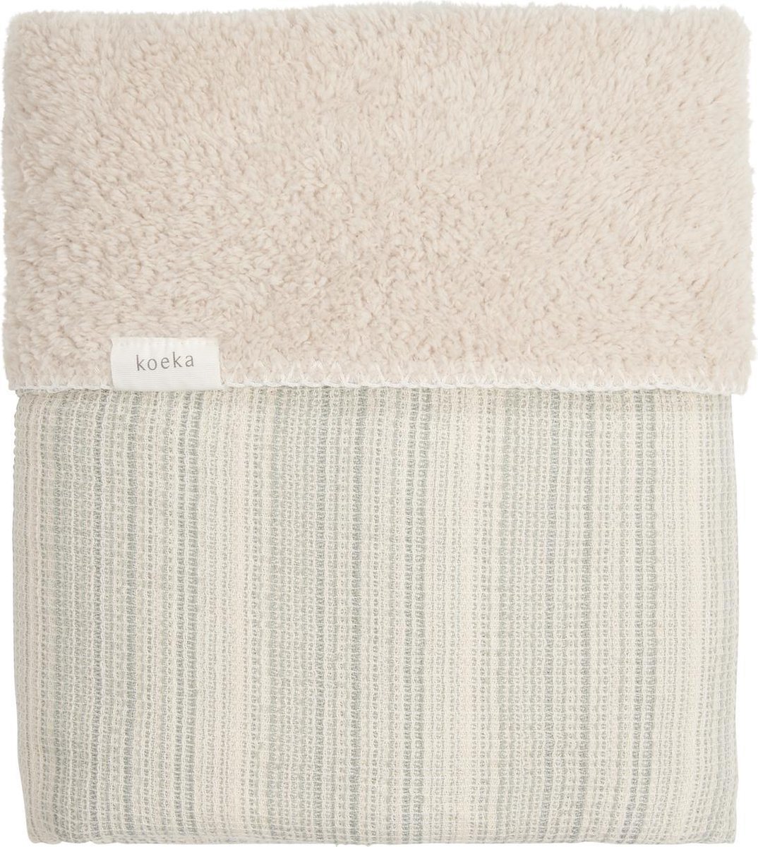 Koeka Wiegdeken Maui teddy  - groen / zand - 75x100cm