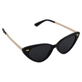 Visionmania Zonnebrillen Dames Cat Eye - UV 400 - Zwarte lenzen - Zwart frame