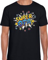 Super opa cadeau t-shirt zwart voor heren M