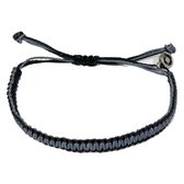 Chibuntu® - Zwart / Grijze Armband Heren - Cobra armbanden collectie - Mannen - Armband (sieraad) - One-size-fits-all