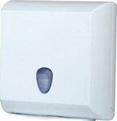 Witte/Satijn handdoekdispenser MP708 voor wandmontage gemaakt van kunststof Marplast