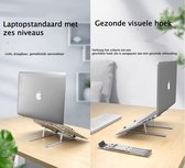 Licheers® Compact ALU Verstelbare Ergonomische Laptop/notebook Standaard Universeel | Lichtgewicht laptop / tablet steun opvouwbare stand | Apple Macbook Pro, iPad, Asus, HP, ACER, Microsoft,