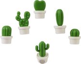 Magneetjes Cactus in wit potje - 2 cm (Neodymium koelkastmagneten en magneetbord magneetjes)