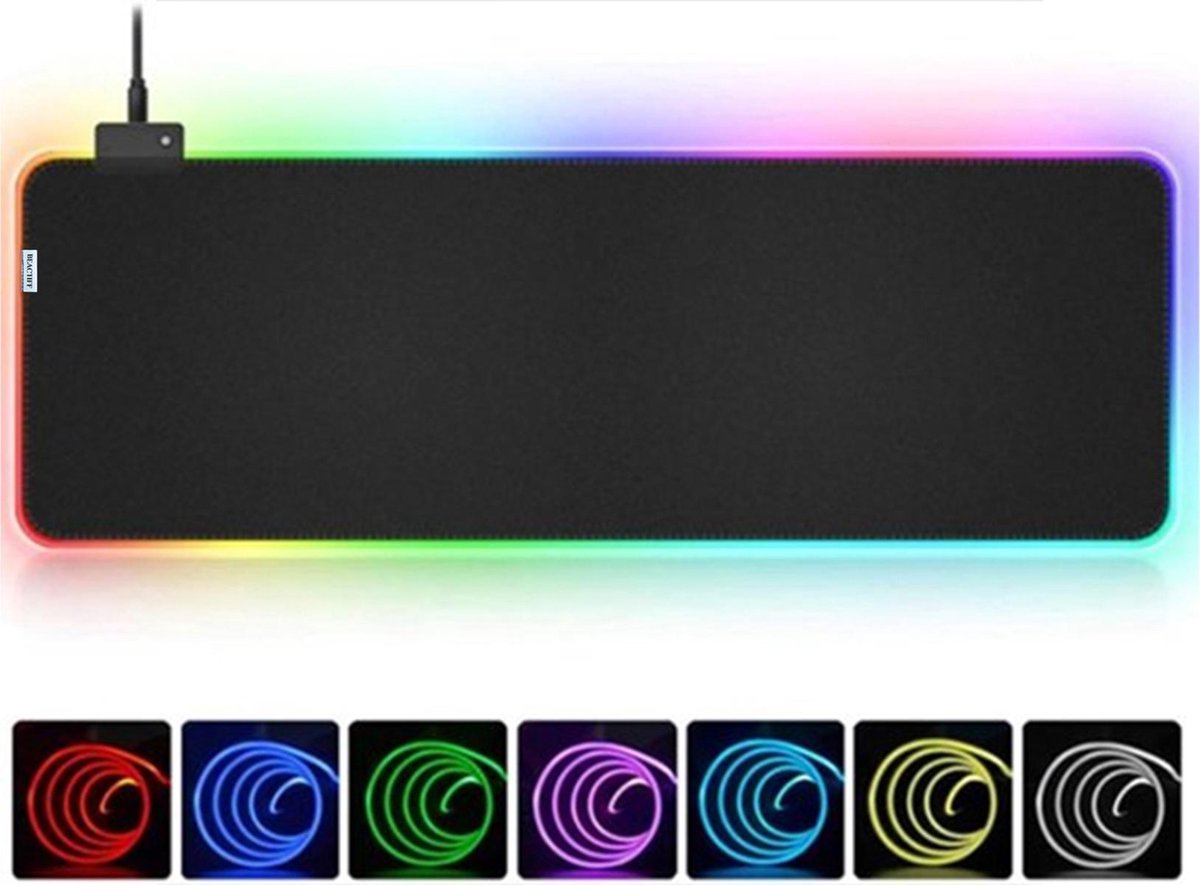 Tapis de souris Gaming XXL RGB LED 70x30cm desk pad | Tapis de souris de  jeu RVB |... | bol