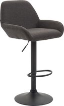 Tabouret de bar Clp Braga - Tissu - Gris foncé - Noir