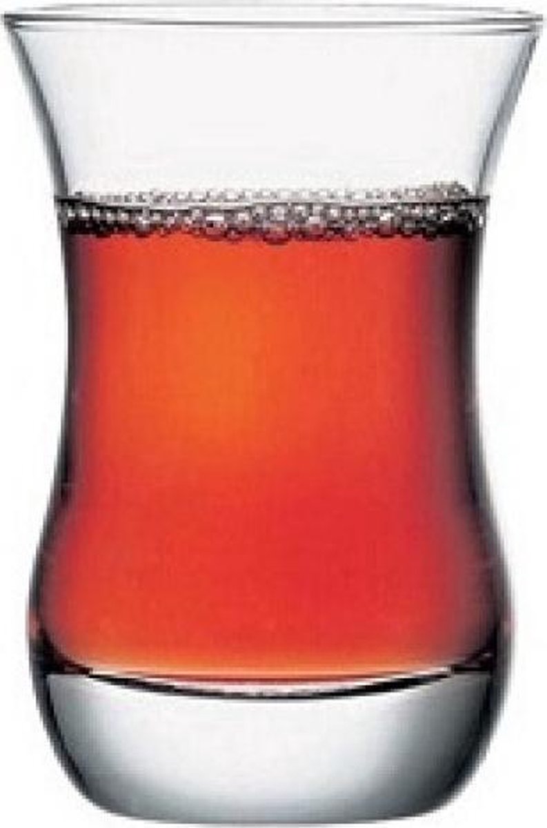 Pasabahce - theeglazen set - Saray - 6x 100ml - helder glas - hittebestendig