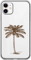 Apple Iphone 11 transparant palm siliconen telefoonhoesje - Palmboom