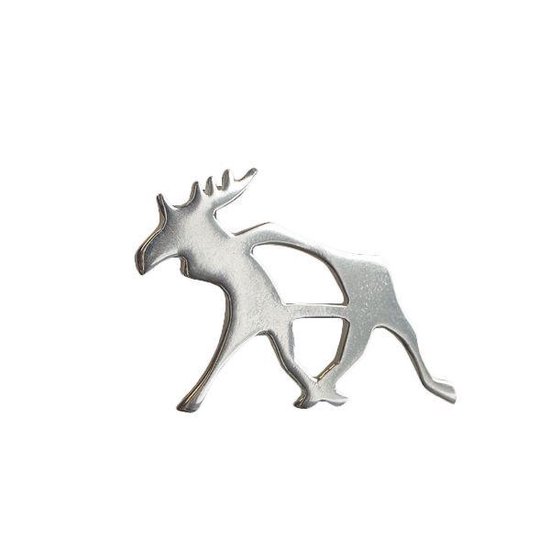 AuBor ®. Broche. Zilver. De eland.