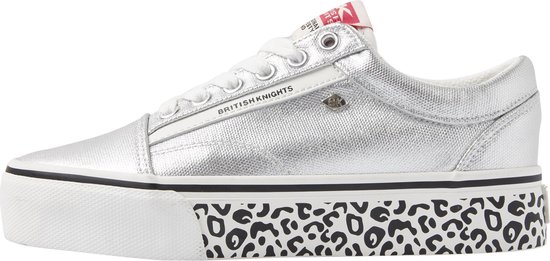 MACK PLATFORM Dames lage sneakers panterprint metallic - Zilver - maat 40 |  bol.com