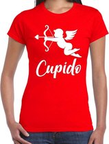 Cupido liefde Valentijn t-shirt rood voor dames - kostuum / outfit - liefde / vrijgezellenfeest / huwelijk / valentijn / carnaval verkleed kleding L