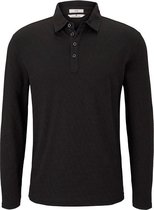 Tom Tailor Lange mouw Polo shirt - 1015645 Antraciet (Maat: XXL)