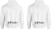 Set koppel hoodies better together met voorletters-Maat Xxl