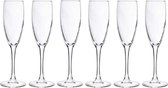 6x verres à champagne / flûtes 190 ml - 19 cl - Verres à champagne - Boissons au champagne - Verres à champagne en verre