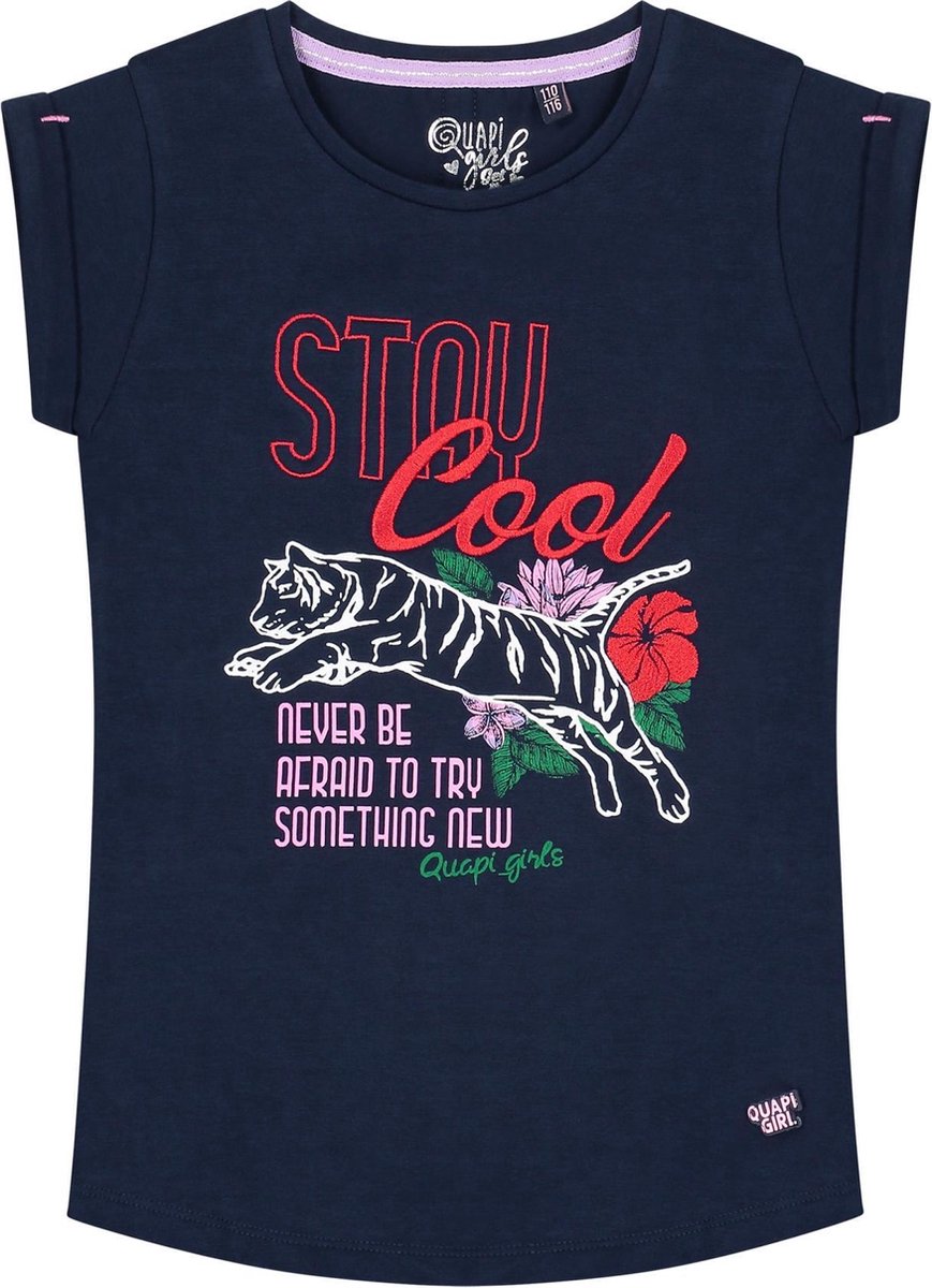 Quapi T-shirt Amalia oxford blue - maat 110/116