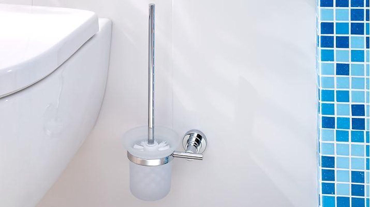 tesa Luup toiletborstel, verchroomd metaal